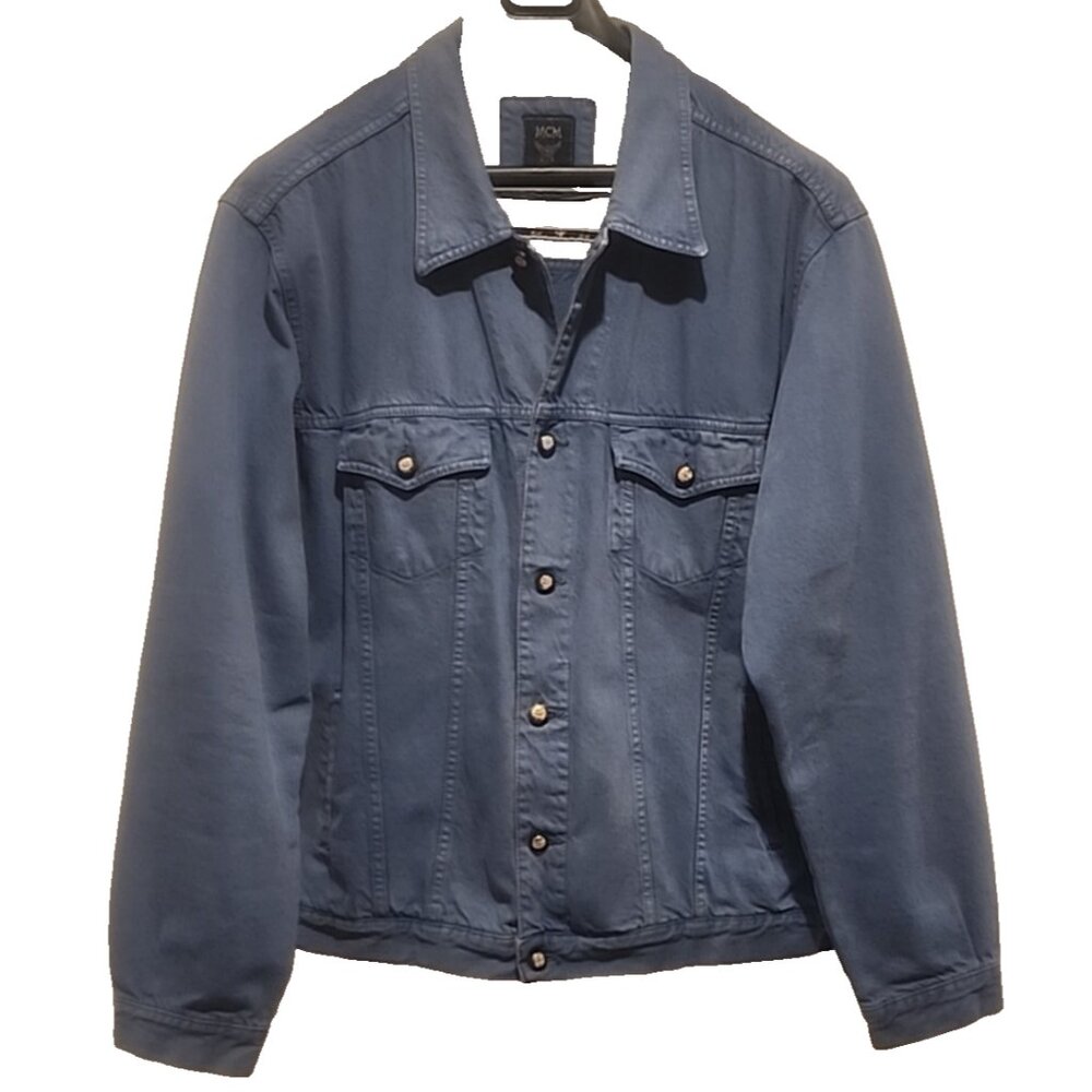 rare vintage MCM Italy size XXL Mens denim cotton blue jacket The Golden Jean